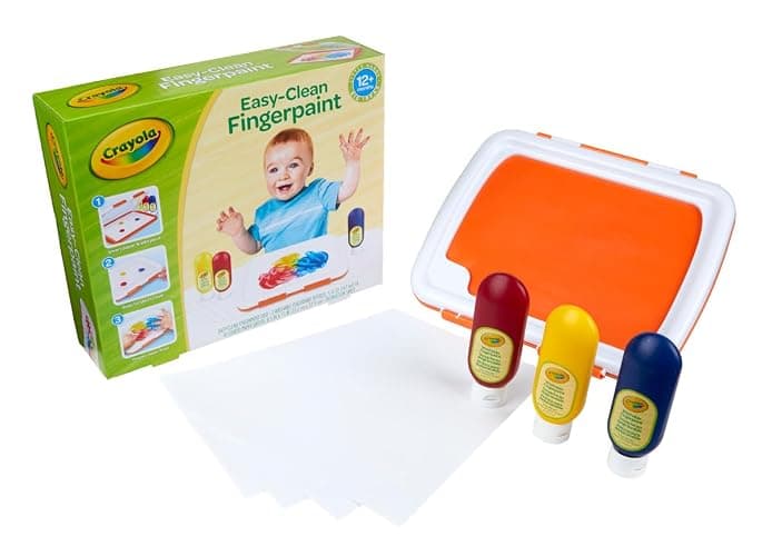 Crayola Mess Free Finger Painting Station – Washable Finger Paint for Toddlers, Essential Easter Basket Stuffers, Spring Arts & Crafts Set, Sensory Activity, Travel Toy, Ages 1+ thumbnail 7