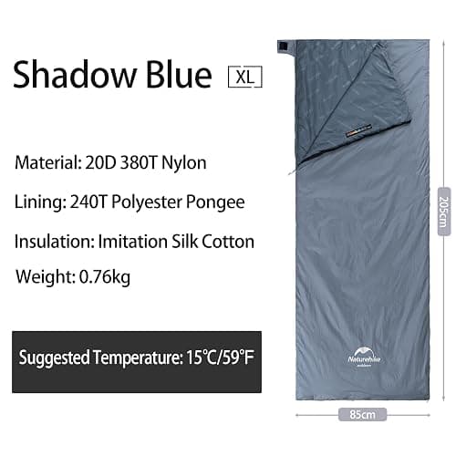Naturehike Lightweight Compact Sleeping Bag, 59℉/32℉ Envelope Ultralight Backpacking Sleeping Bag Portable, Waterproof with Compression Sack for Cold&Warm, Camping, Traveling, Hiking thumbnail 2
