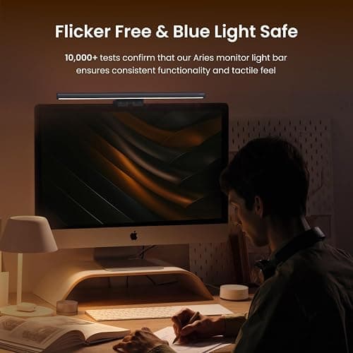 YEELIGHT Monitor Light Bar, Computer Monitor Lamp, 250LM No Glare Eye-Care LED Screen Bar, Touch Control USB Reading Desk Lamp for Home Office Work, Stepless Dimming Adjustable Color Temperature thumbnail 7