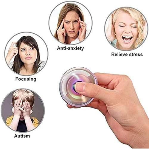 Phoenix Cool Fidget Hand Spinners Dragon Wing Finger Spinner Metal Focus Stainless Steel Fingertip Gyro Stress Relief Spiral Twister Toy Party Favors Birthday Gift for Kids Adults(Rainbow) thumbnail 2