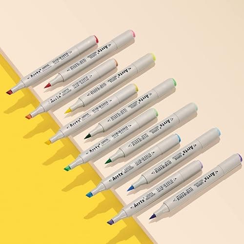 Arrtx Alcohol Markers OROS 90 Colors,Brush and Chisel Tip,Art Markers for Artists Adult Coloring Sketch Illustration, Comic thumbnail 9