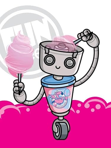 Fun Sweets Cotton Candy 4-Pack - Blue Raspberry and Cherry Swirl Flavor CottonCandy in 1.5 oz Tubs - Individual Carnival Cotton Candy Tubs thumbnail 8