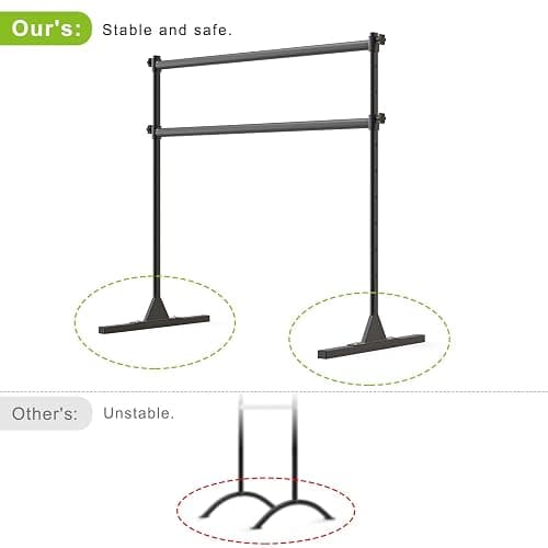 SELEWARE Height Adjustable Ballet Barre Freestanding Ballet Bar Heavy Duty Dance Bar Support Barre Movements Body Stretch Pull-ups, Sturdy Construction Never Fall Apart, Anti-Slip thumbnail 3