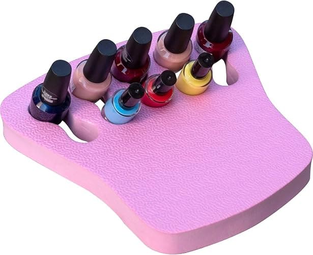 ButterFox Nail Polish Organizer Holder, Nail Art Manicure Hand Stand Mat Rest Work Station (Pink) thumbnail 3