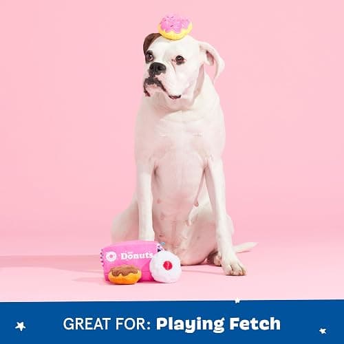 Barkbox Dog Toys – Barker’s Dozen Donuts Plush 4 in 1 Multi Part Interactive Dog Toy for Dogs & Puppies – Small thumbnail 5