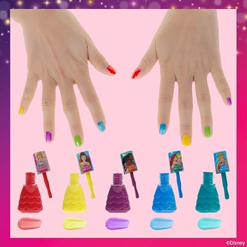 Townley Girl Disney Princess 18 Piece Water-Based Nail Polish Set, Castle Theme, Quick Dry and Peels-Off, Nail Paint Set for Girls, Perfect for Parties, Sleepovers and Makeovers, Ages 3 thumbnail 4