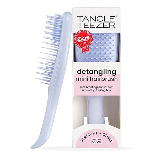 Tangle Teezer Ultimate Detangler Brush, Eliminates Knots & Reduces Breakage, Travel-Size Mini Hair Brush for Straight to Wavy Hair Types, Digital Lavender - Image 1