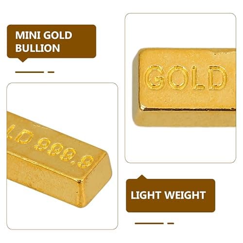 Gadpiparty Gold Bars, Fake Gold Bars, 0.59In Mini Fake Brick Decorative Toy for Dollhouse Miniature Scene Layout thumbnail 6