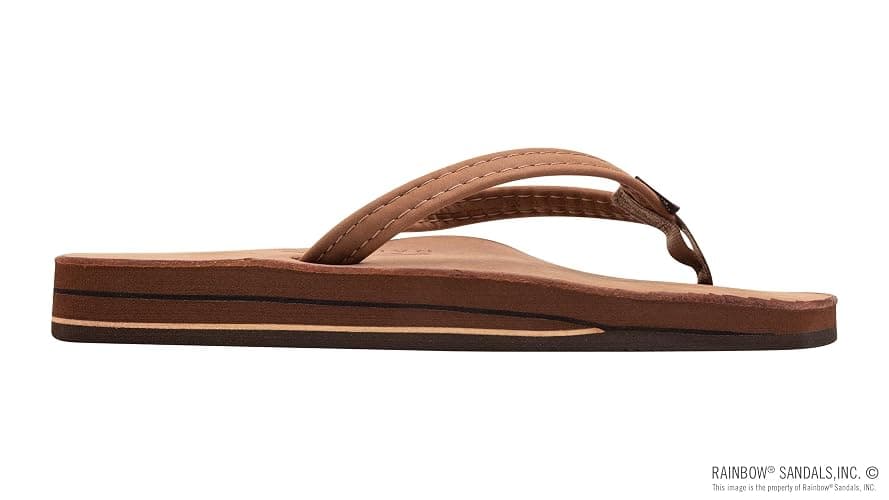 Rainbow Sandals Women's Double Layer, Narrow Strap, Leather Sandals w/Arch thumbnail 4