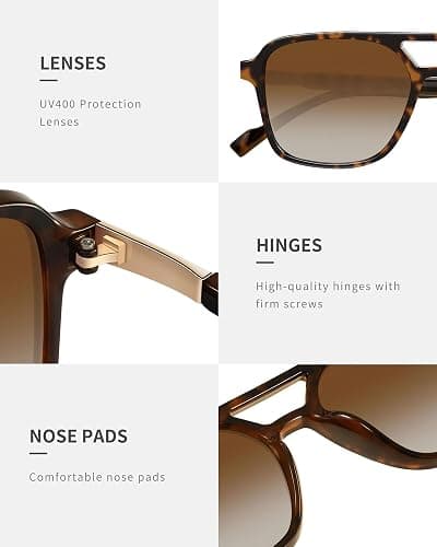 2 pack aviator sunglasses brown and black!! thumbnail 5