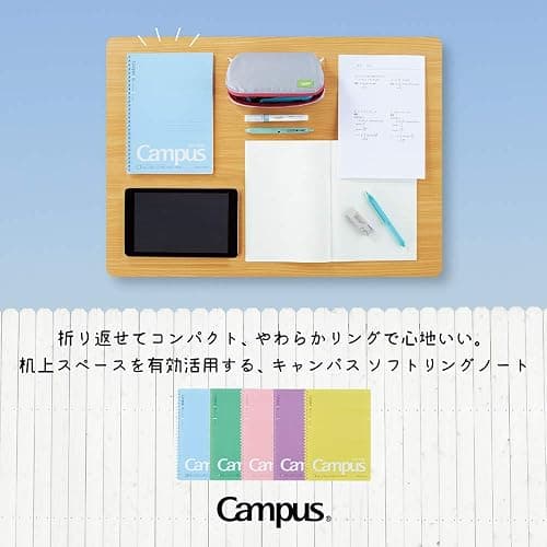 KOKUYO Campus Soft Ring Notebook, A5, B 6mm Dot Ruled, 29 Lines, 50 Sheets, Pink, Set of 2, Japan Import (SU-S131BT-P) thumbnail 3