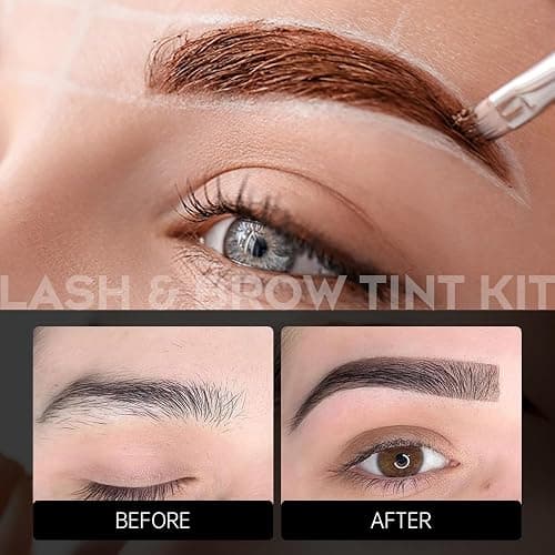 Lash Color Kit, Professional Eyelash and Brow Color Kit with Complete Tools for Salon Or at Home Use, Natural Ingredients Long Lasting Safe & Easy to Use -Black thumbnail 4