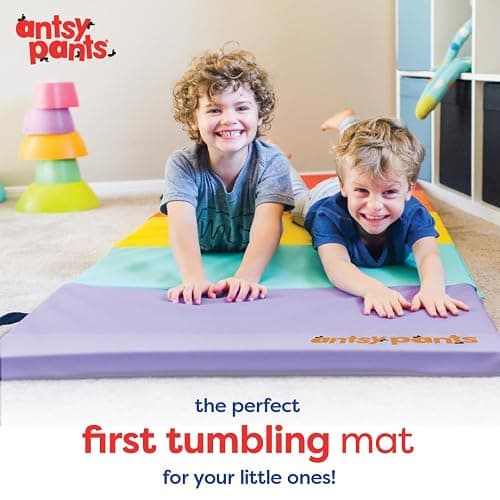 Antsy Pants Tumbling Mat for Kids – Gymnastics Mat, Easy to Clean, Sturdy, Foldable Tumbling Mats, Padded, Lightweight, Portable, Gymnastics Equipment for Active Play thumbnail 2