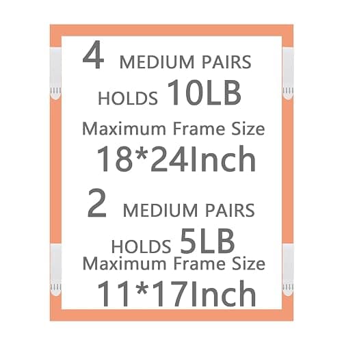 Gisde Large Picture Hanging Strips Heavy Duty, 24-Pairs(48 Strips) Sticky Picture Hangers for Walls No Damage Wall Picture Hangers Without Nails Refill Adhesive Poster Strips(Large-24 Pairs) thumbnail 3