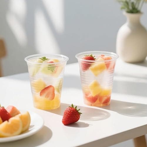 BYSNOW 7 oz Clear Plastic Cups, 500 Count Bulk, PP Clear Plastic Cups for Party with Higher Heat Resistance, Suit for Hot Beverages, Soda, Juice (7oz 500count) thumbnail 2