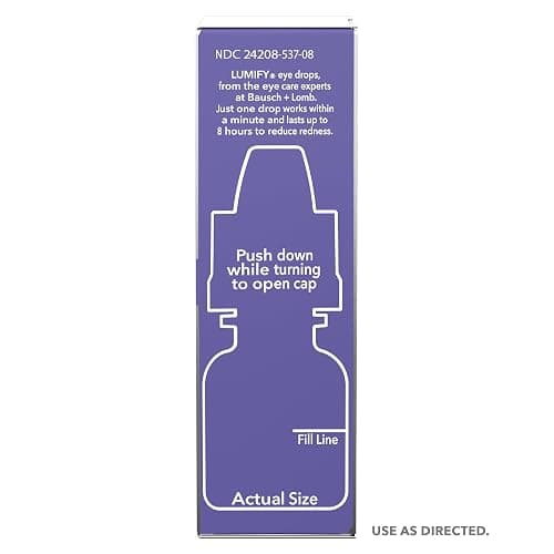 LUMIFY Eye Drops for Red Eyes, Redness Reliever for Brighter Looking Eyes, Works in 1 Minute & Lasts Up to 8 Hours, Eye Drops, 0.17 Fl Oz (5 mL) thumbnail 10