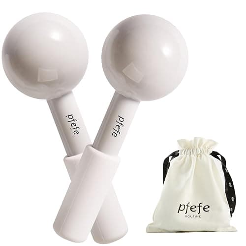 Pfefe Ice Globes for Face & Eyes, Unbreakable Stainless Steel Cryo Sticks for Beauty Routines, Facials Cold Roller Cooling Globes for Puffiness, Wrinkles, Dark Circles, Headaches - Image 1