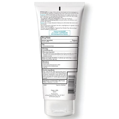 La Roche-Posay Effaclar Medicated Gel Cleanser, 2% Salicylic Acid Cleanser + LHA + Glycerin, Dermatologist Tested Foaming Acne Face Wash, Clear & Prevent Acne Breakouts, Oil Free, Targets Excess Oil thumbnail 2