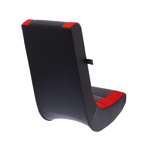 The Crew Furniture Classic Video Rocker Floor Gaming Chair, for Kids and Teens, PU Faux Leather & Polyester Mesh, Black/Red thumbnail 9