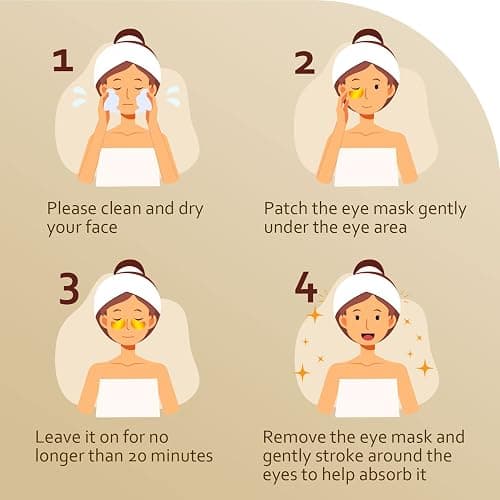 Taimand Under Eye Patches (30 Pairs), 24K Gold Under Eye Mask for Puffy Eyes, Dark Circles,Bags and Wrinkles with Collagen,Relieves Pressure and Reduces Wrinkles,Revitalises and Refreshes Your Skin thumbnail 5