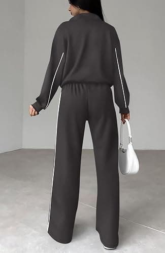 BTFBM Women's Two Piece Tracksuit Fall 2025 Long Sleeve Zip Up Sweatshirt Long Pants Outfits Jogger Sweatsuit Sets thumbnail 8