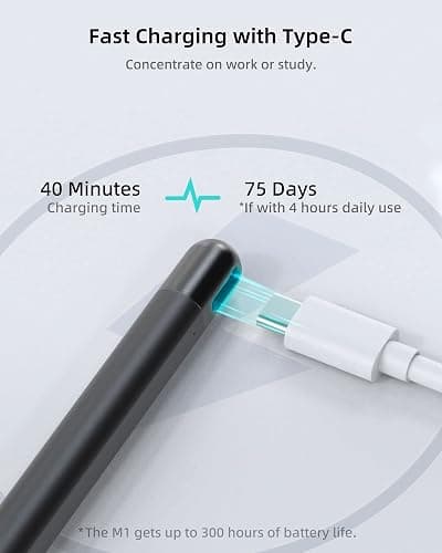 Metapen Stylus Pen M1 for Microsoft Surface (75-Day Battery Life, Smooth Writing), Work for Surface Pro X/8/7/6/5/4/3, Surface Go 3/Book 3/Laptop 4/Studio 2, ASUS VivoBook Flip 14 for Students & Doers thumbnail 4