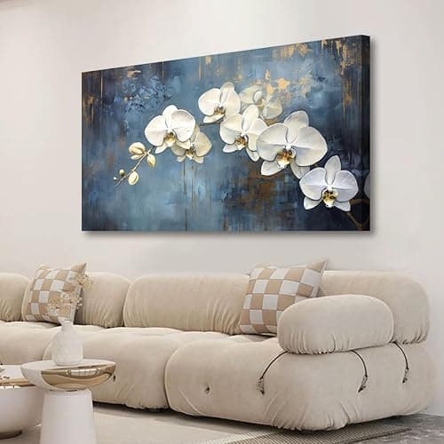 White Butterfly Orchid Canvas Wall Art