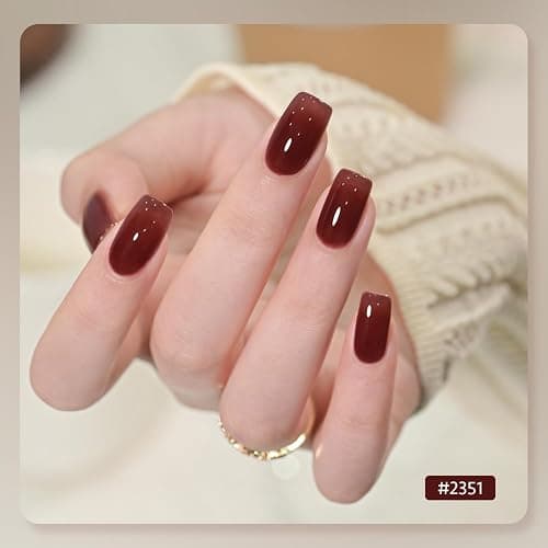 GAOY Jelly Gel Nail Polish of 6 Transparent Milker Nude Brown Red Pink Colors Sheer Gel Polish Kit for Salon Manicure and Nail Art DIY at Home thumbnail 4