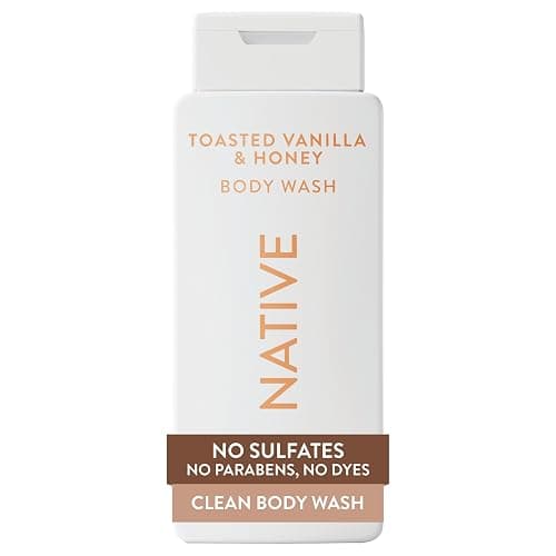 Native Clean Body Wash, Gentle & pH-balanced for Sensitive Skin, 24-Hr Freshness for Women & Men, Vegan & Cruelty-Free, Free of Sulfates & Parabens, Toasted Vanilla & Honey, 18 fl oz - Image 1