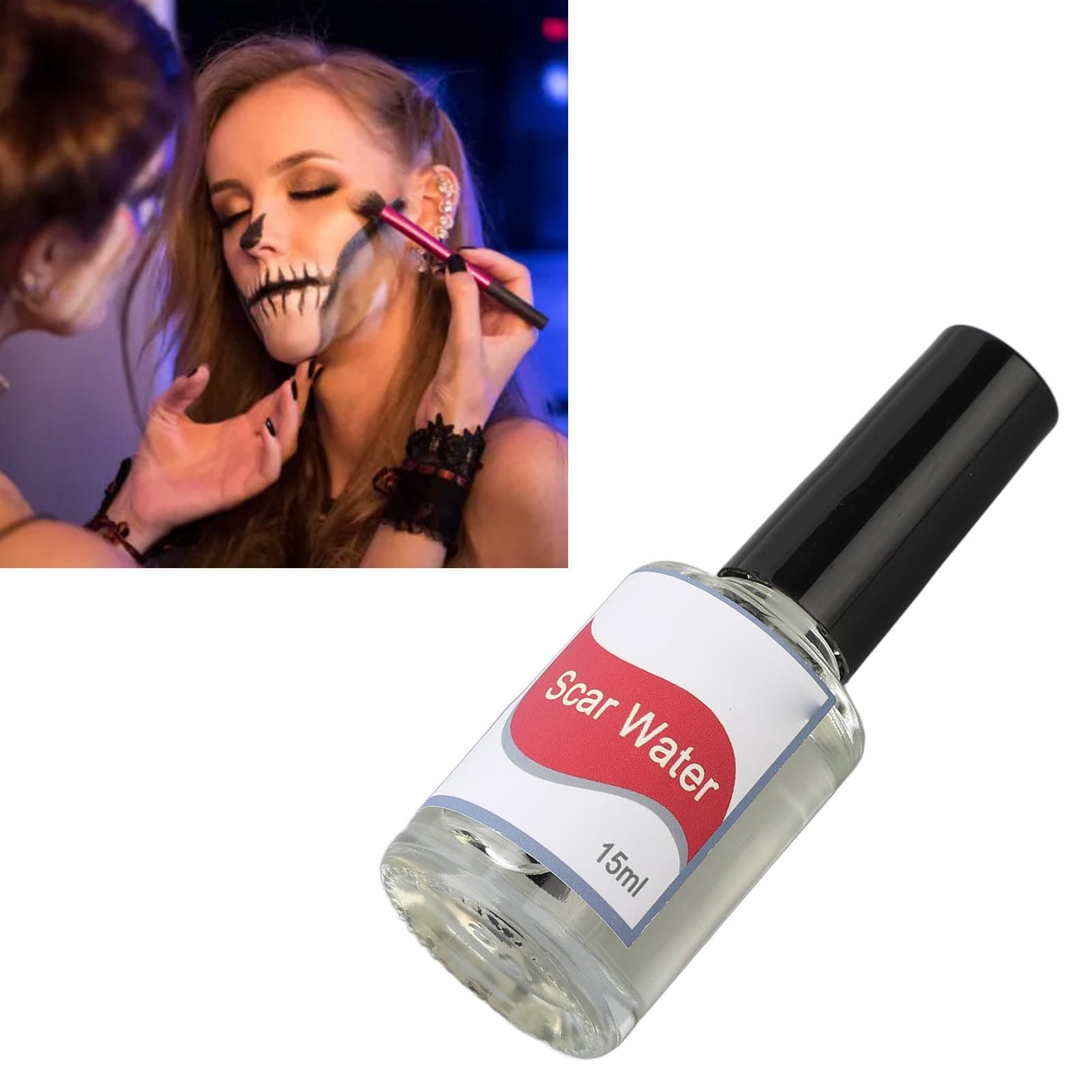 Makeup Liquid, 15ml Scarring Liquid for Realistic Makeup Effects, Halloween FX Makeup & Scarring Gel, Fake Skin for Stage, Screen, Theater, Cosplay, and Halloween thumbnail 3