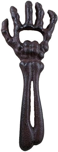 Cast Iron Skeleton Hand Themed Beverage Bottle Opener - Image 1