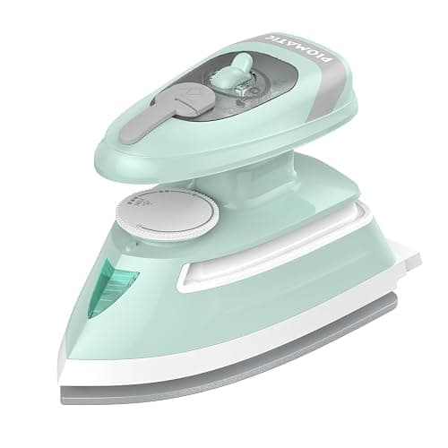 PIOMATIC Mini Travel Steam Iron for Clothes with Dual Voltage, Temperature Control, Non-Stick Soleplate and Cord Storage, Ideal for Sewing, Quilting and Handcraft - Image 1