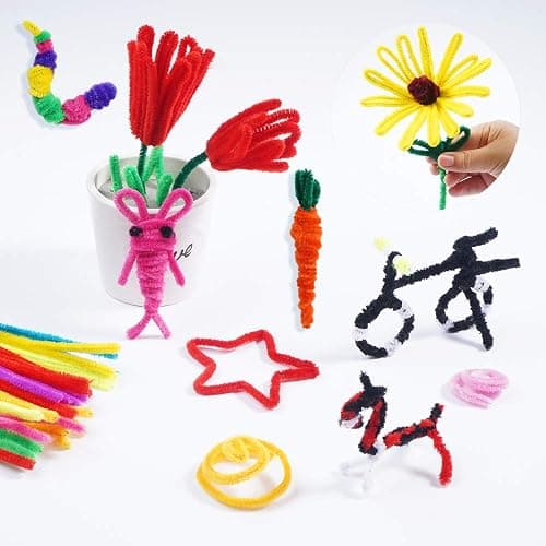 Pipe Cleaners,1600 Pieces Pipe Cleaners Crafts Pipe Cleaners Craft Supplies in 32 Colors Chenille Stems for Home and School DIY Art Crafts (0.23 x 11.8 Inches) thumbnail 3