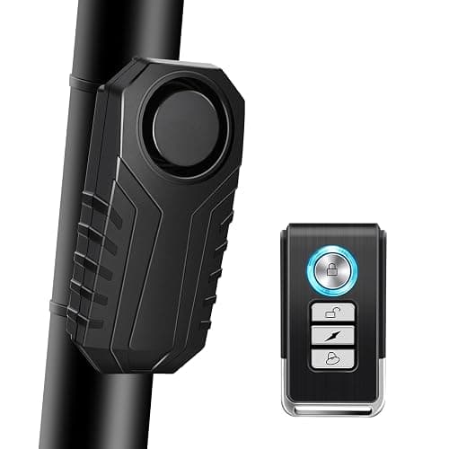 EGIZPY Bike Alarms,Bike Alarm Anti Theft, Bicycle Alarms with Remote,113dB Super Loud Bicycle Vibration Motion Sensor Siren Anti Theft Security System IP65 Waterproof - Image 1
