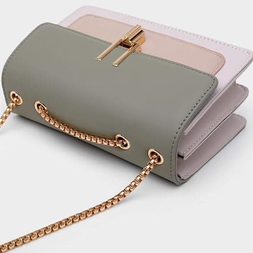 Color-Block Crossbody Bags for Women Leather Cross Body Purses Cute Designer Handbags Shoulder Bag Medium Size thumbnail 4