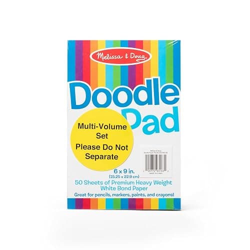 Melissa & Doug Drawing Paper Pad (6 x 9 inches) - 50 Sheets, 4-Pack Kids Drawing Paper, Coloring Pad for Kids | 4 Drawing Pads, 200 Sheets, Heavyweight Bond Paper, White, Sketching & Painting, Premium Art Supplies for Kids, Ages 3+ thumbnail 3