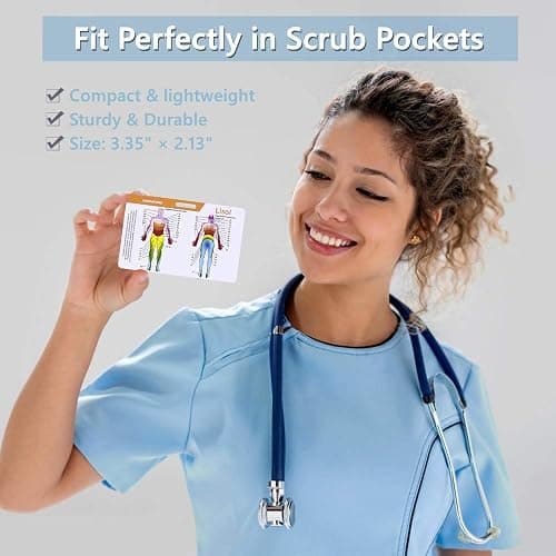 28 Nursing Badge Reference Cards, Nursing School Essentials Student Gifts Success Bundle Supplies Nurse Must Haves Study, RN LPN PA CNA Accessories for Work Vital Signs Kit Cheat Sheets EKG Badge Card thumbnail 3