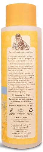 Burt’s Bees for Pets Tear Free Puppy Shampoo & Conditioner with Buttermilk, 2 in 1 Gentle Dog Shampoo for Puppies, Cleans and Conditions Sensitive Skin, 16 Fl Oz thumbnail 2