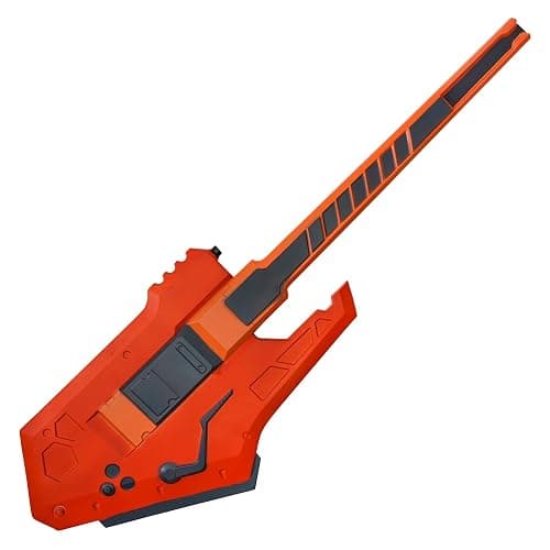 35.5” Death Electric Higgs Guitar Foam Laser Sword Weapon Replica Prop Display Perfect for Collectible Halloween Cosplay & Decoration Gift, Lightweight, and Convention-Safe Red thumbnail 3
