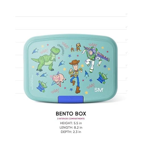Simple Modern Disney Porter Bento Lunch Box | BPA Free, Leak-Resistant, Dishwasher Safe | Lunch Container for Girls, Boys, Toddlers, Kids | 3 Compartments, Buzz and Woody Adventures thumbnail 6