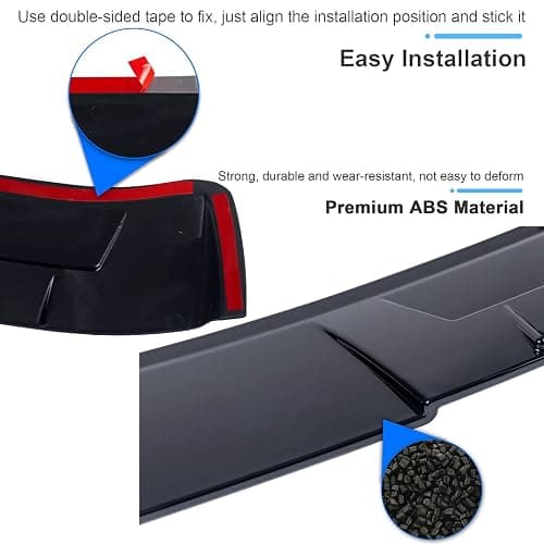 Roof Spoiler for Toyota Camry 2024-2018 Rear Roof Spoiler Tail Wing | Glossy Black，High Quality，Easy Installation，Vehicle mold release，Durable thumbnail 2