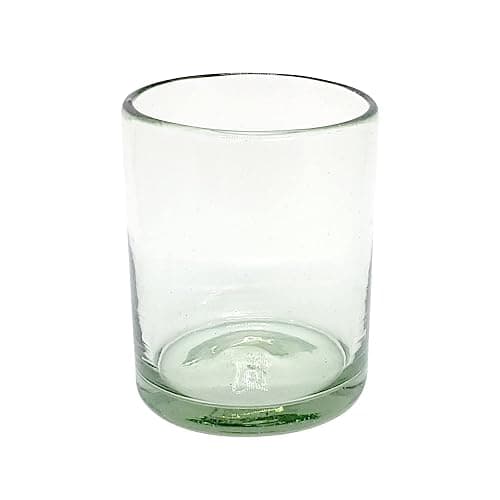Clear 10 oz Tumblers (set of 6), Hand Blown Mexican Glassware, Recycled Glass Drinking Glasses, Lead-Free, Cocktail Margarita Glasses, Wine Glasses, Shot Glasses, Whiskey Glasses (Tumbler) thumbnail 8