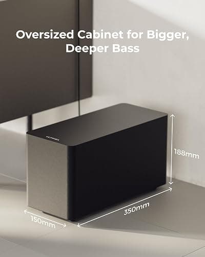 ULTIMEA 5.1ch Soundbar with Dolby Atmos, Sound Bar with Subwoofer for Smart TV, Home Theater Surround Sound System for TV, 300W Adjustable Bass Boost, App Control, BT 5.4, Poseidon M60 (2025 Model) thumbnail 4