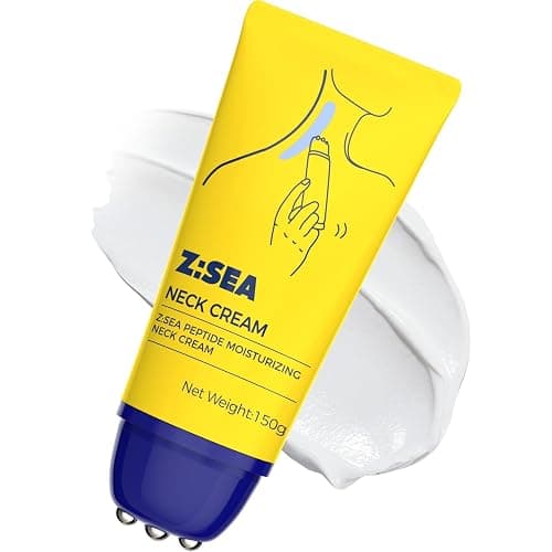 Z:SEA Neck Firming Cream with Roller, Anti-Aging, Hydrating & Tightening (Collagen, Vitamin C, Hyaluronic Acid) (5.29 Fl Oz (Pack of 1)) - Image 1