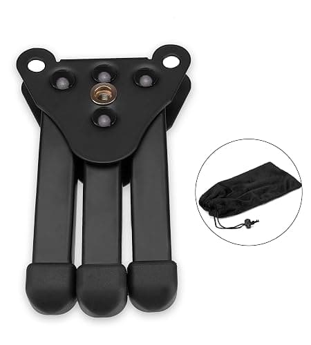 KORDOS Flute Stand Portable, Stable Metal Tripod Stand Holder Foldable for Flute Oboe Clarinet Straight Saxophone Wind Instrument with Flannel Bag and Cleaning Cloth thumbnail 4