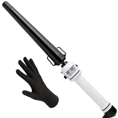 HOT TOOLS Professional Nano Ceramic Extra Long Tapered Curling Iron for Shiny Curls, 3/4 to 1 1/4 Inches - Image 1