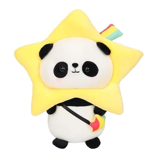 Seyomi Cute Panda Plush Stuffed Animal Panda with Star Outfit，Gifts for Kids（11.8 inches） - Star - 11.8" - Image 1