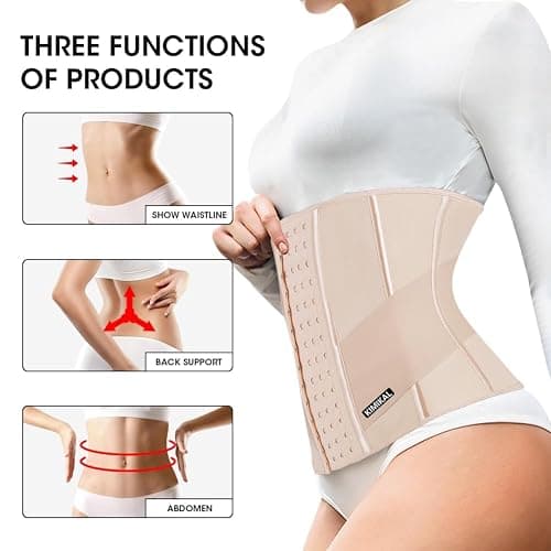 KIMIKAL Women Waist Trainer Corset Belt: Under Clothes Sport Tummy Control Long Torso Shapewear thumbnail 3