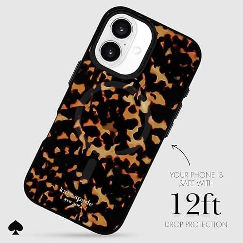 kate spade new york iPhone 16 Case - Compatible with MagSafe - Designer Phone Case - Tortoise thumbnail 3