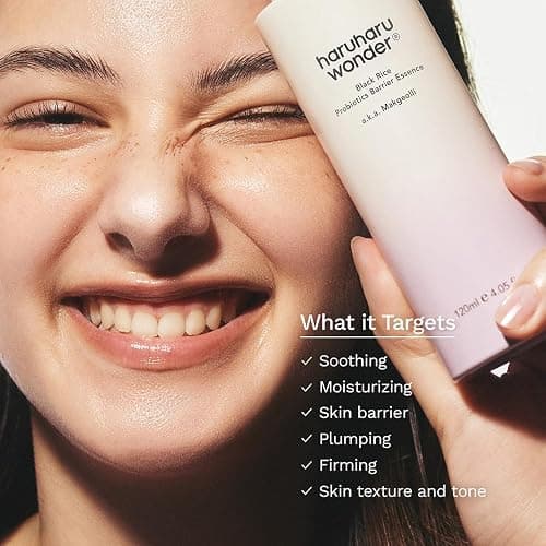 haruharu Wonder Black Rice Probiotics Barrier Essence, Skin Flooding & Layering, Strengthens Skin Barrier, Moisturizes, Glowy Radiant Skin, Ceramide & Panthenol, Holiday Stocking Stuffer, 4.05 fl.oz thumbnail 5